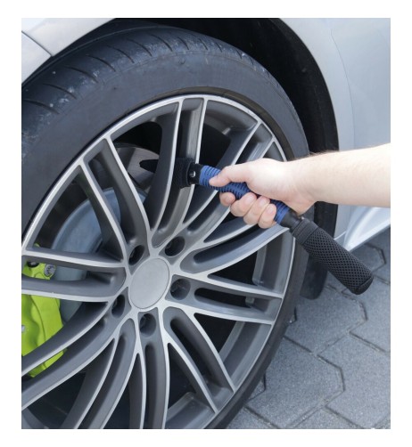 Spazzola in microfibra a 2 funzioni per pulizia cerchi