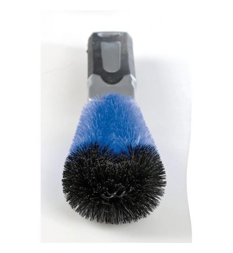 Spazzola mono spirale pulizia cerchioni ruote auto moto bici