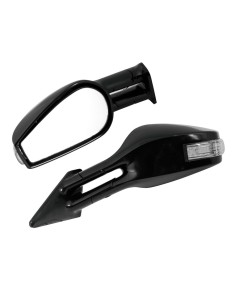 Specchietti retrovisori auto molla nero led Race 6