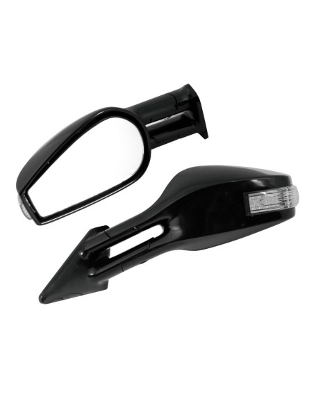Specchietti retrovisori auto molla nero led Race 6