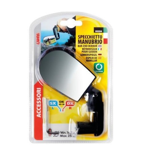 Specchietto per manubrio Bici fissaggio su tubo da 16 7 a 25mm