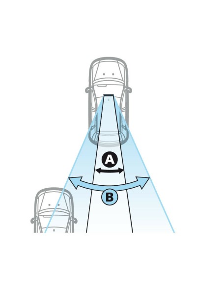 Specchietto retrovisore auto convesso rettangolare 240x65mm