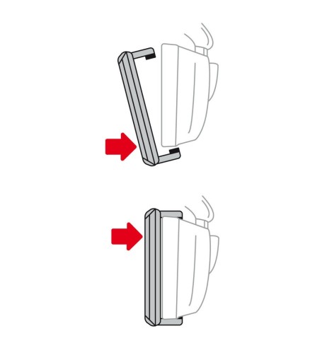 Specchietto retrovisore auto convesso rettangolare 270x65mm