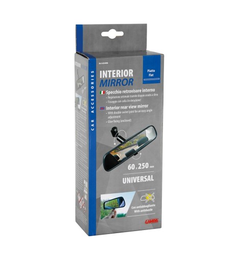 Specchietto retrovisore auto interno con antiabbagliante 250x60mm