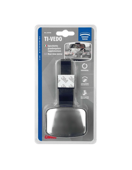 Specchietto retrovisore auto interno grandangolare convesso 80x60mm