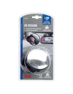 Specchietto retrovisore auto interno rotondo panoramico diametro 80mm 2