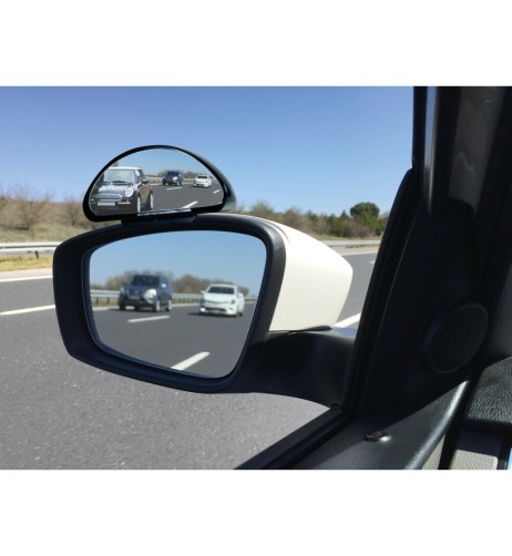 Specchio convesso grandangolo 135x50mm fissaggio a specchietto