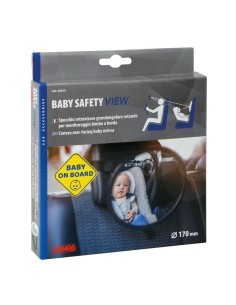 Specchio retrovisore grandangolare rotondo per monitoraggio bimbo a bordo 2