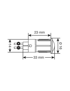 Spia a led rossa 12 24V 2