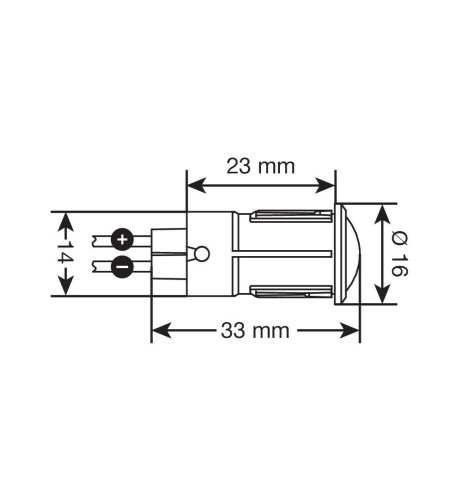 Spia a led rossa 12 24V