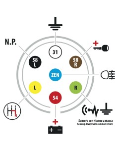 Spina 7 poli 24S in metallo veicoli 24V 2