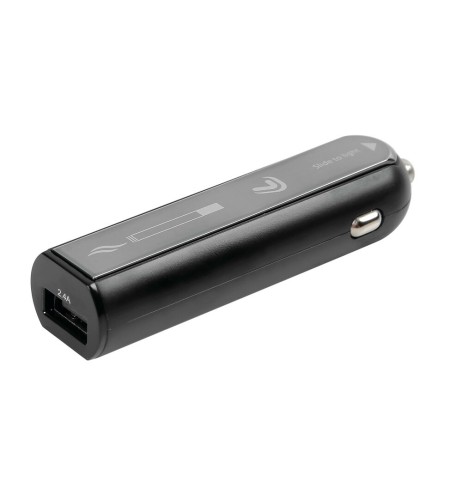 Spinotto accendisigari caricabatteria USB fast charge con accendino integra