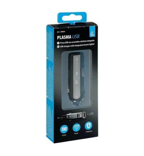 Spinotto accendisigari caricabatteria USB fast charge con accendino integra