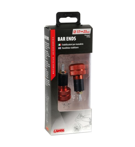 Stabilizzatori SU 4 manubrio moto universali rossi 17 23mm