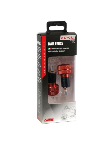 Stabilizzatori SU 4 manubrio moto universali rossi 17 23mm