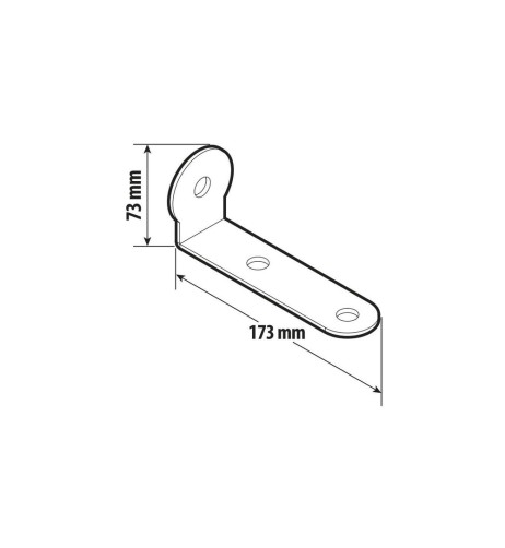 Staffa inox corta per antenna CB camion per Iveco Eurocargo con parasole
