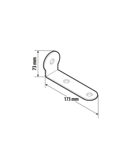 Staffa inox corta per antenna CB camion per Iveco Eurocargo con parasole