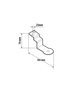 Staffa inox corta per antenna CB camion per MAN TGA TGL TGM TGS TGX 2