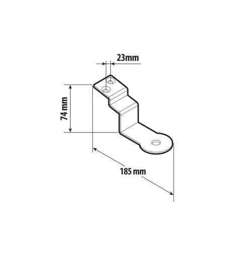 Staffa inox corta per antenna CB camion per MAN TGA TGL TGM TGS TGX
