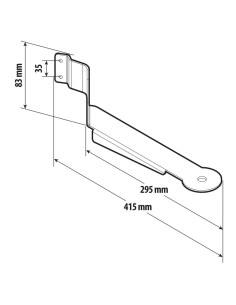 Staffa inox per antenna CB camion per Renault T dal 2013 2