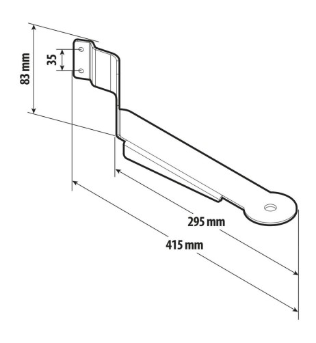 Staffa inox per antenna CB camion per Renault T dal 2013