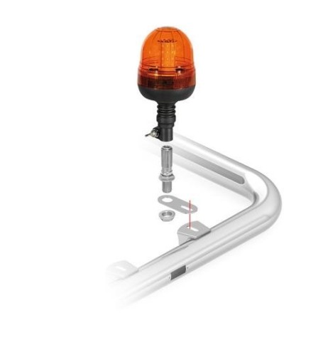 Staffa inox per lampade rotanti DIN 95x40mm