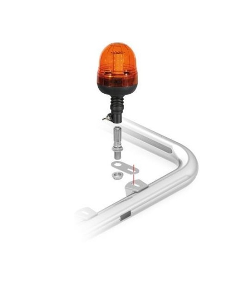 Staffa inox per lampade rotanti DIN 95x40mm