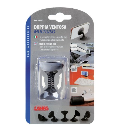 Supporto multiuso portatelefono a doppia ventosa auto camion camper
