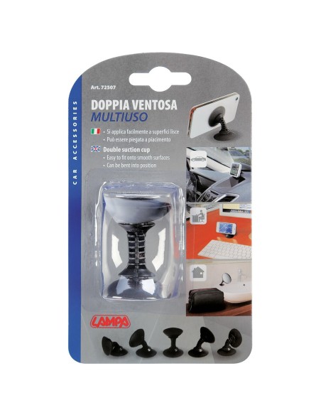 Supporto multiuso portatelefono a doppia ventosa auto camion camper