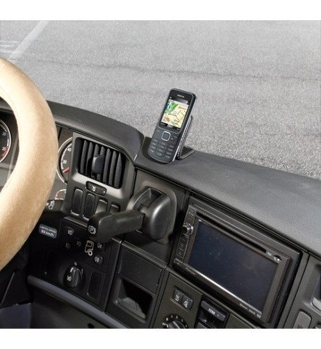 Supporto portatelefono magnetico in pelle naturale con base adesiva