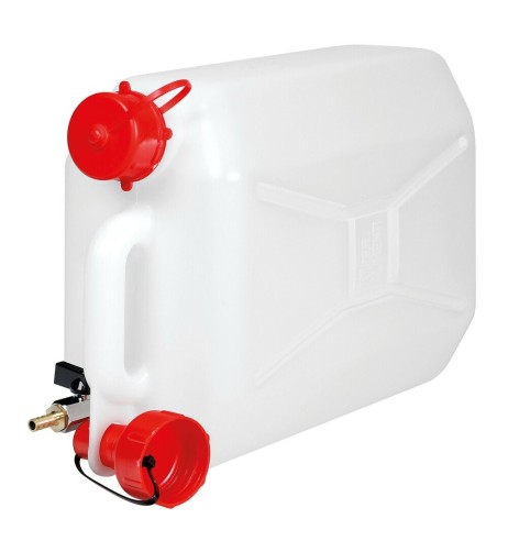 Tanica in polietilene con rubinetto in metallo uso orizzontale 10L