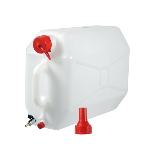 Tanica in polietilene con rubinetto in metallo uso orizzontale 15L