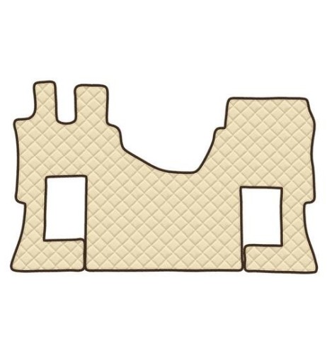 Tappeto camion similpelle imbottito Beige Mercedes Actros MP4 MP5 No tunnel