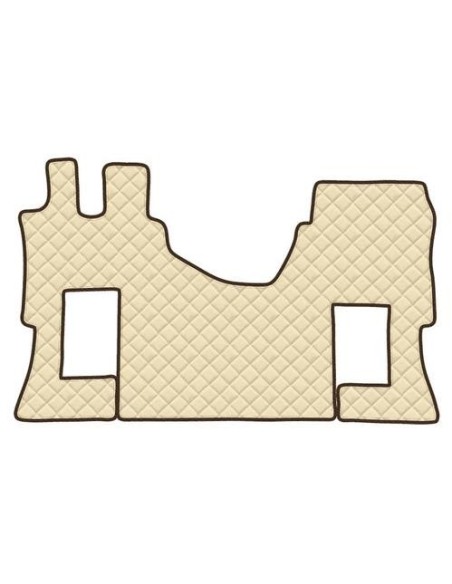 Tappeto camion similpelle imbottito Beige Mercedes Actros MP4 MP5 No tunnel