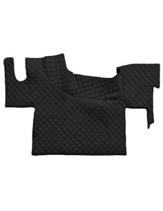 Tappeto camion similpelle imbottito Nero Renault T senza tunnel