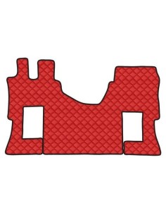 Tappeto camion similpelle imbottito Rosso Mercedes Actros MP4 MP5 No tunnel