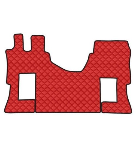 Tappeto camion similpelle imbottito Rosso Mercedes Actros MP4 MP5 No tunnel