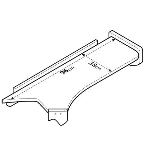Tavolino lungo per cruscotto su misura Truck Iveco Stralis S Way