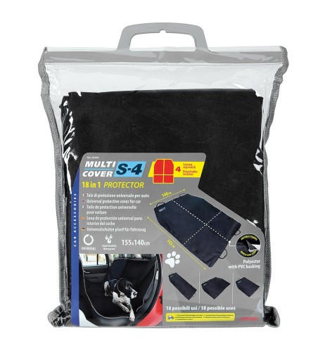 Telo di protezione posteriore per interno auto universale 155x140cm 4 sezio
