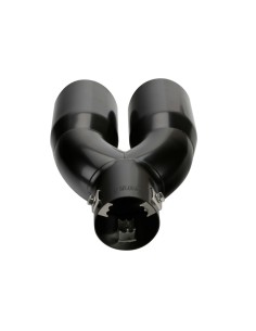 Terminale scarico universale inox black doppio TS 73N 37 60mm 2