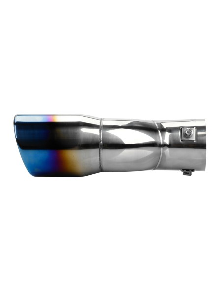 Terminale scarico universale inox blu doppio TS 73B 37 60mm