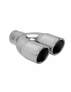 Terminale scarico universale inox doppio TS 73 37 60mm