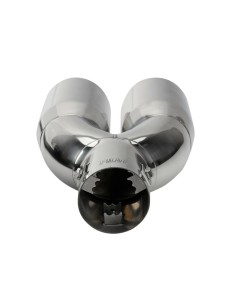 Terminale scarico universale inox doppio TS 73 37 60mm 2