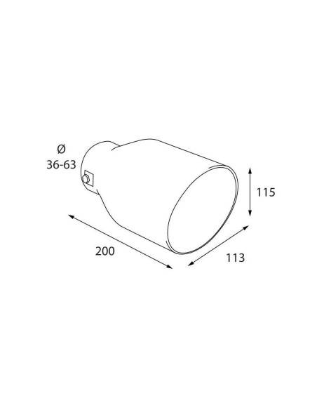 Terminale scarico universale inox singolo TS 79 36 63mm