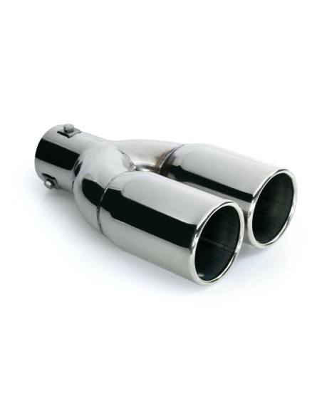 Terminale scarico universale inox doppio TS 23 36 54mm