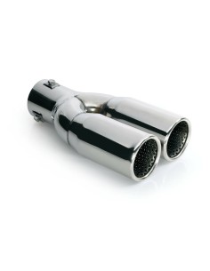 Terminale scarico universale inox doppio TS 26 34 46mm