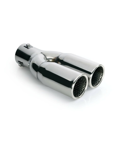 Terminale scarico universale inox doppio TS 26 34 46mm
