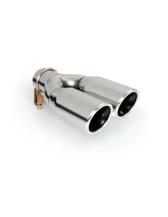 Terminale scarico universale inox doppio TS 43 33 55mm