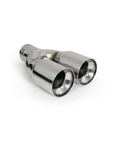 Terminale scarico universale inox doppio TS 46 32 50mm