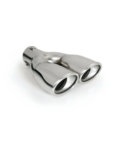 Terminale scarico universale inox doppio TS 47 32 50mm